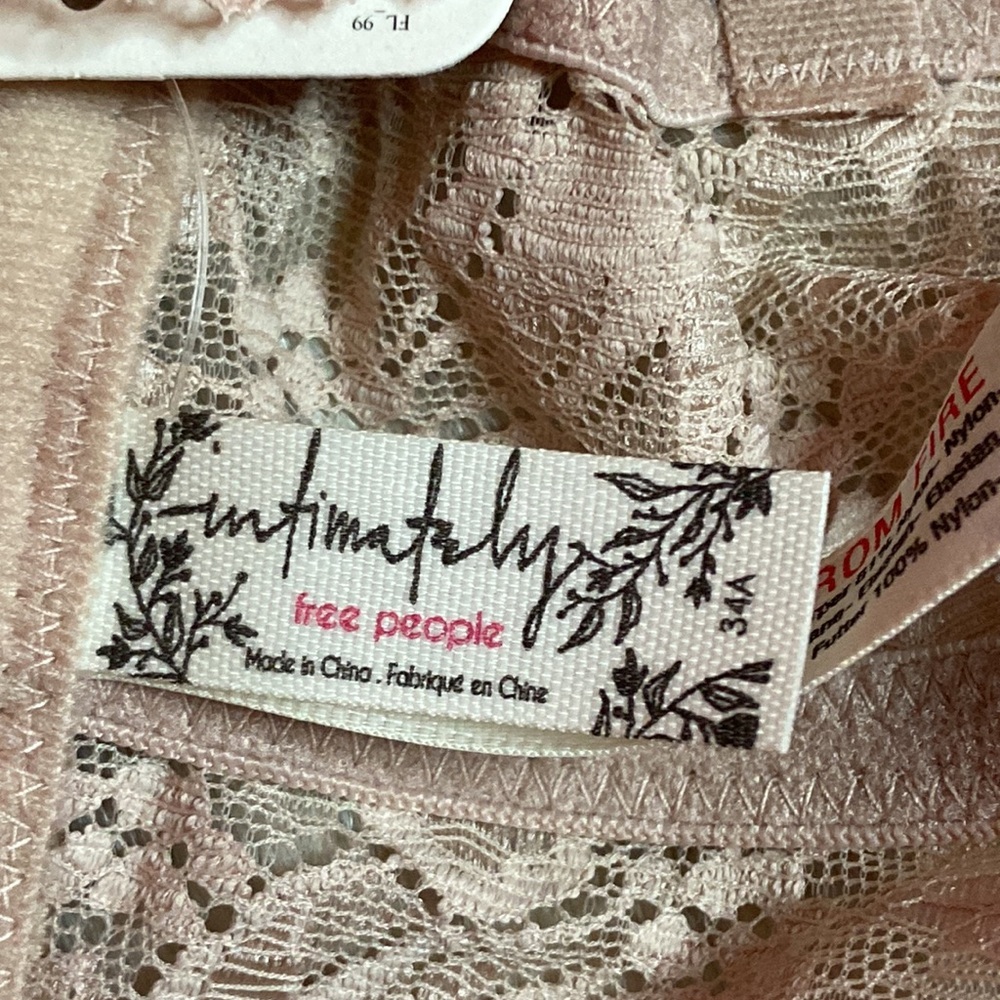 NWT intimately free people Sorento Demi Longline Bra sweet nothings sz 36C - Picture 12 of 12